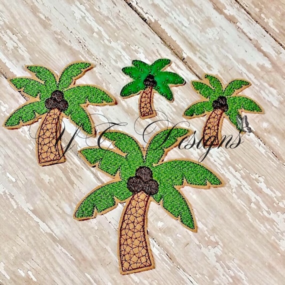 Kokosowe Drzewo Feltie Palmy Feltie Embroidery File