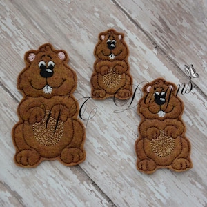 Ground Hog Feltie Groundhog Feltie Embroidery File