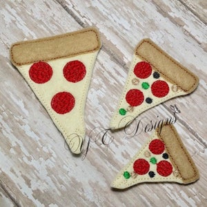 Rebanada de pizza Feltie Rebanada de pizza Feltie Archivo de bordado digital