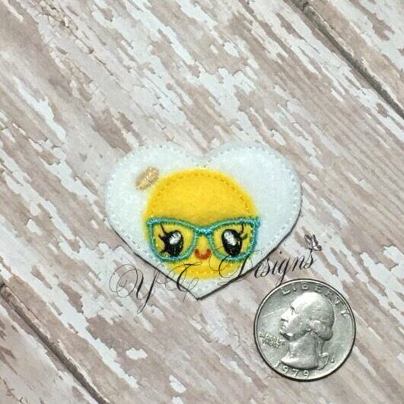 Egg Feltie Egg Heart Feltie Digial Embroidery File image 4