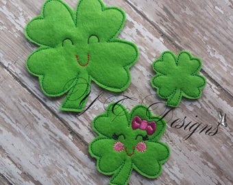 St. Patrick's Day Feltie Shamrock Feltie Digial Embroidery File