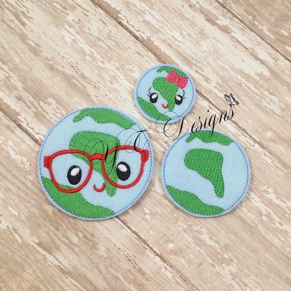 Planet Feltie Earth Feltie EMBROIDERY FILE - Etsy