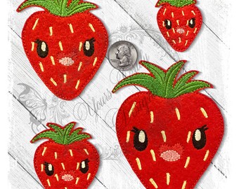 Archivo de bordado digital Feltie de fresa Fruity Cutie