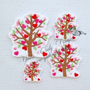 Tree Hearts Feltie Treat Feltie machine Embroidery File