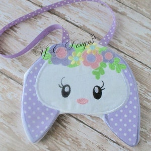 Bunny Coin Purse Bunny ith Bag DIGITAL EMBROIDERY FILE