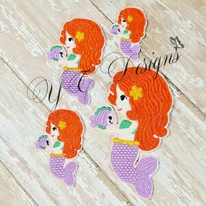 Mermaid Girl Feltie Mermaid 3 Feltie Embroidery File