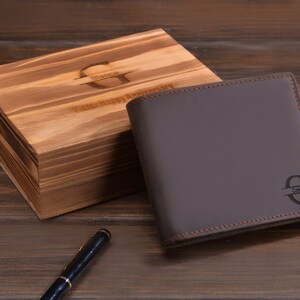Regalo del Día del Padre, Regalo para papá, Billetera personalizada para hombres, Billetera personalizada, Billetera de cuero, Billetera grabada, Regalo para novios, Regalo para hombres