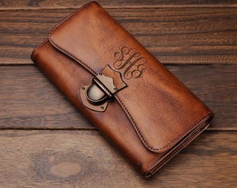 Personalized Women's Wallet Clutch Personalized monogrammed Clutch Wallet Bridesmaids Gift Mother Wallet Girlfriend Clutch Personalized Gift