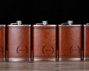 Personalized Groomsman Flasks,Engraved Groomsmen flask,Gift for Him,Personalized Flask,Groomsmen Flask For Him,Wedding,Engraved Dad Gifts