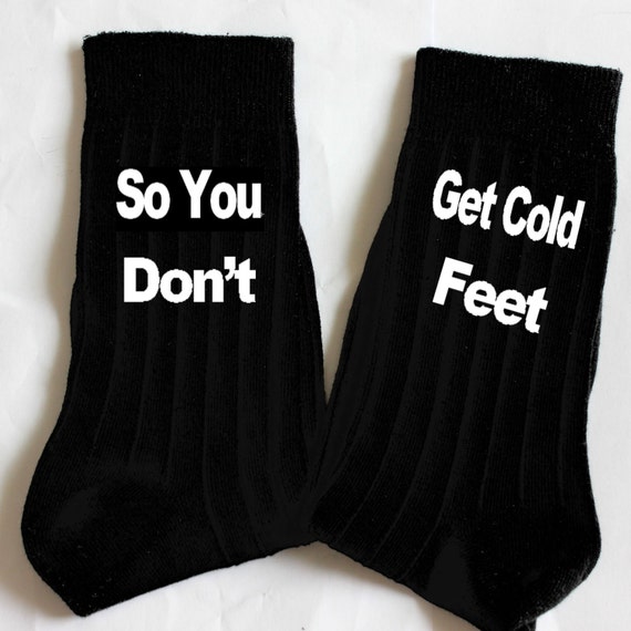 Items similar to groom socksso you don't get cold feet,cold feet groom