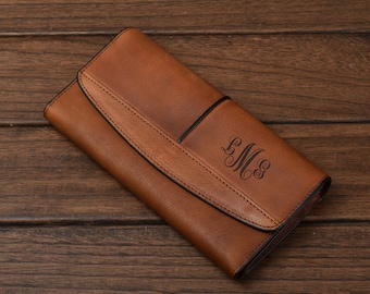 billetera de mujer, billetera de cuero, clutch de monograma, regalo del día de las madres, billetera personalizada, billetera monograma, billetera monograma, billetera de mujer, regalos