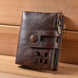 Regalo del día del padre Billetera personalizada billetera personalizada para hombres regalo de billetera personalizada para hombres para papá regalo personalizado para papá para él