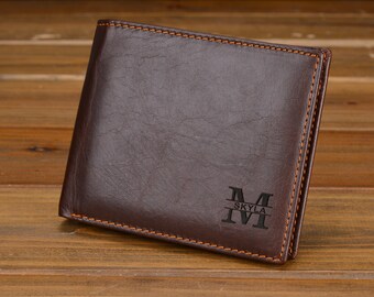 vaderdag geschenken, Beste man, bruidsjonkers cadeau, lederen portemonnee, bruine portemonnee, groomsmen portemonnee, mens portemonnee, gepersonaliseerde portemonnee, gegraveerde portemonnee, cadeau