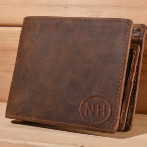 Billetera de cuero para hombres personalizada - Grabado personalizado, Billetera de cuero personalizada, Billetera personalizada, billetera personalizada para hombres, billetera de cuero