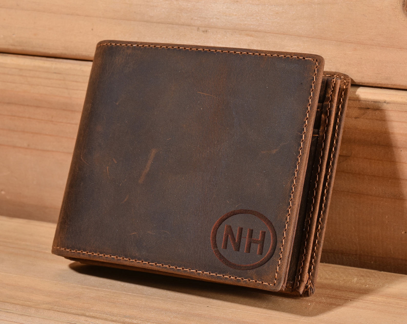 Personalisierte Herren Geldbörse Portemonnaie aus Leder Etsy