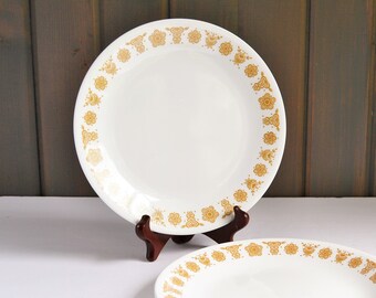 4 Butterfly Gold Coffee Cups and Saucers, Corelle Corning, Vitrelle Hook Handled Cups, Retro Kitchen, Vintage Corning Ware 4 Butterfly Gold Coffee Cups and Saucers, Corelle Corning, Vitrelle Hook Handled Cups, Retro Kitchen, Vintage Corning Ware
