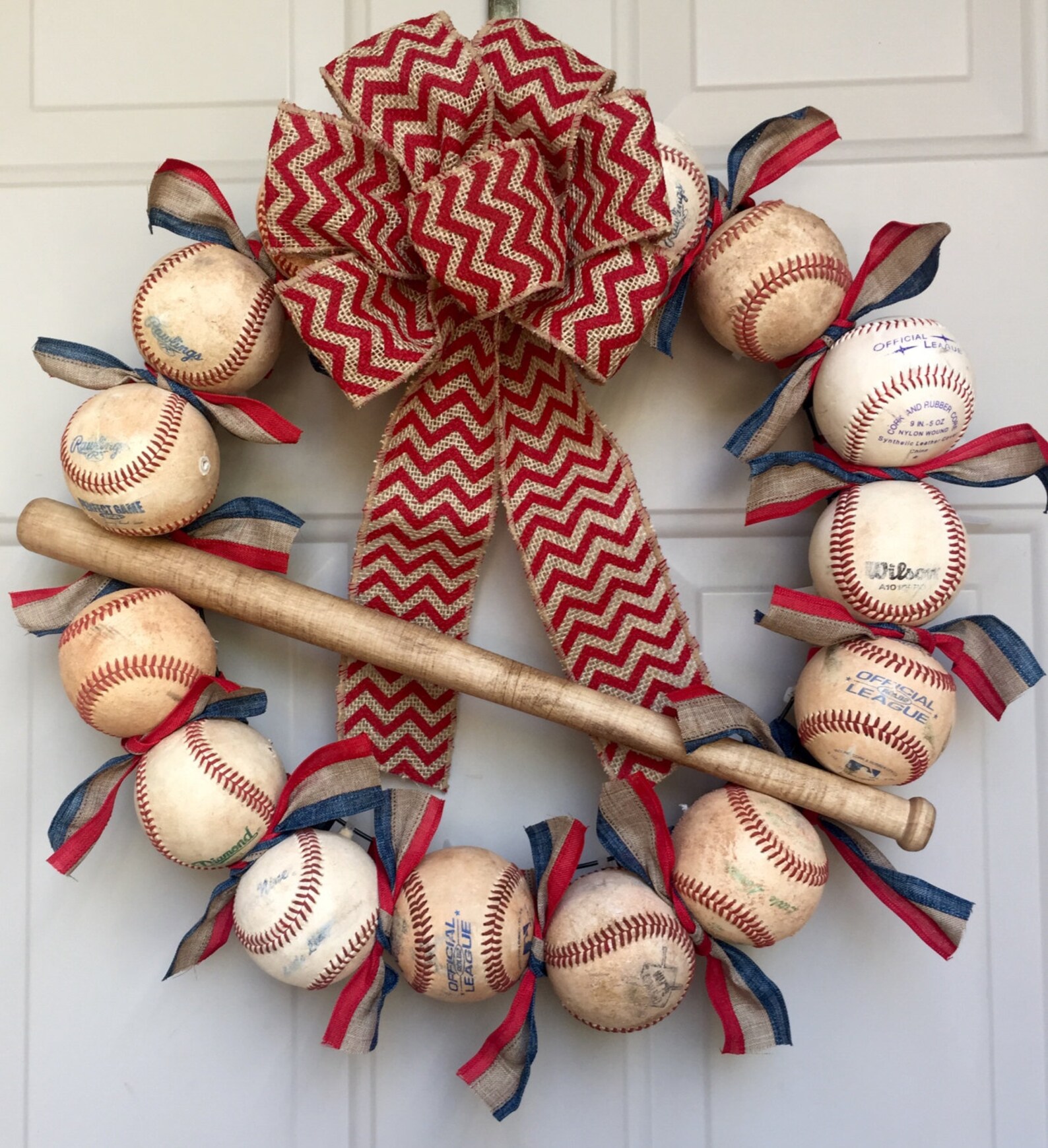 Baseball Wreath Etsy