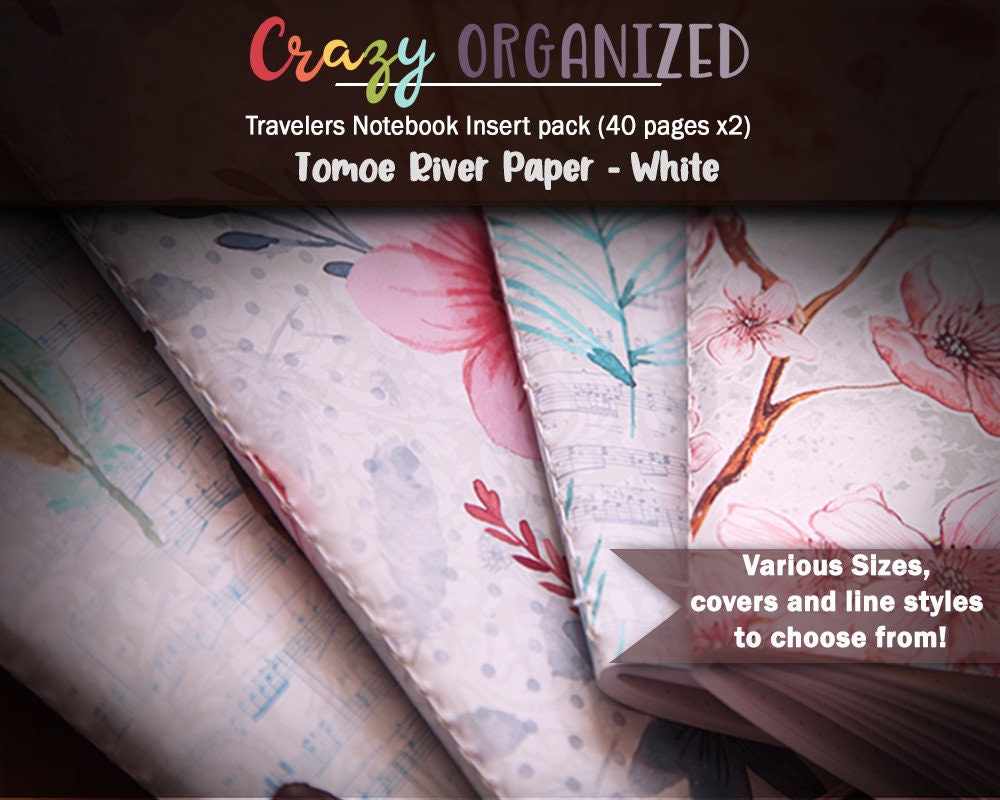 Papier Blanc Tomoe River Travelers Notebook Inserts | Intn-299-435 Ensemble de Blocs-Notes Personnal