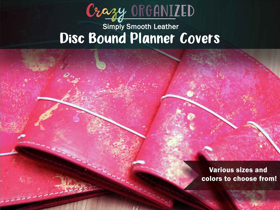 Disc Bound Planner Folio Cover Smooth Leather PLDB272415 Fits MAMBI