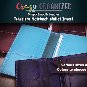 Inserto de billetera para cuaderno de viajero de cuero / PATN-147-342