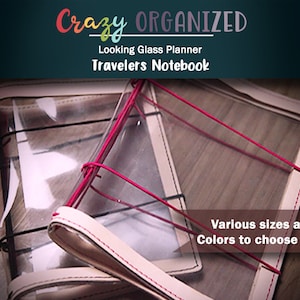 Clear Travelers Notebook Cover | PLTN-268-395| Clear Travellers Notebook | Looking Glass