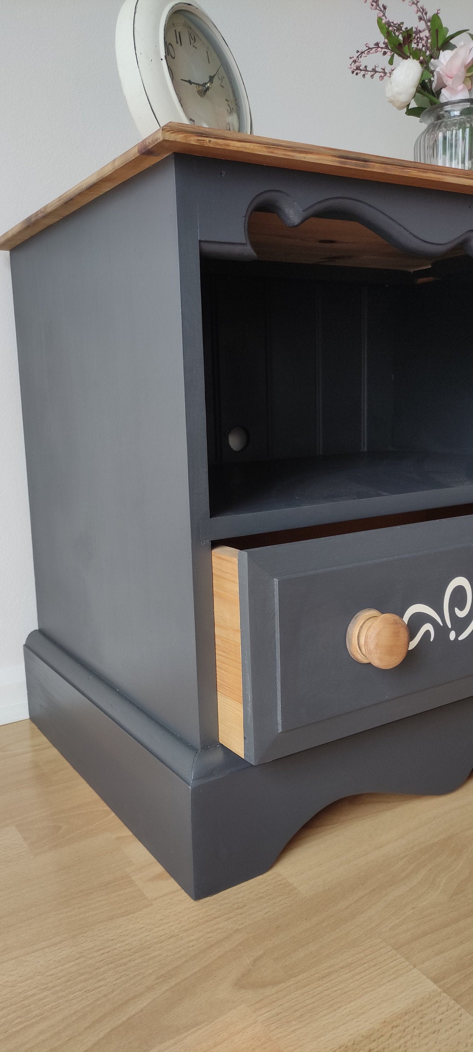 Hand painted Upcycled Pine Tv unit Furniture Wood Tv Etsy