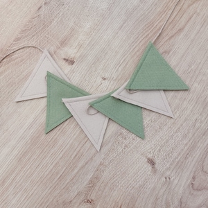 Sage green bunting, mini felt garland, neutral, beige, nursery decor, baby shower, teepee, new baby, gift, safari theme, nursery, dinosaur
