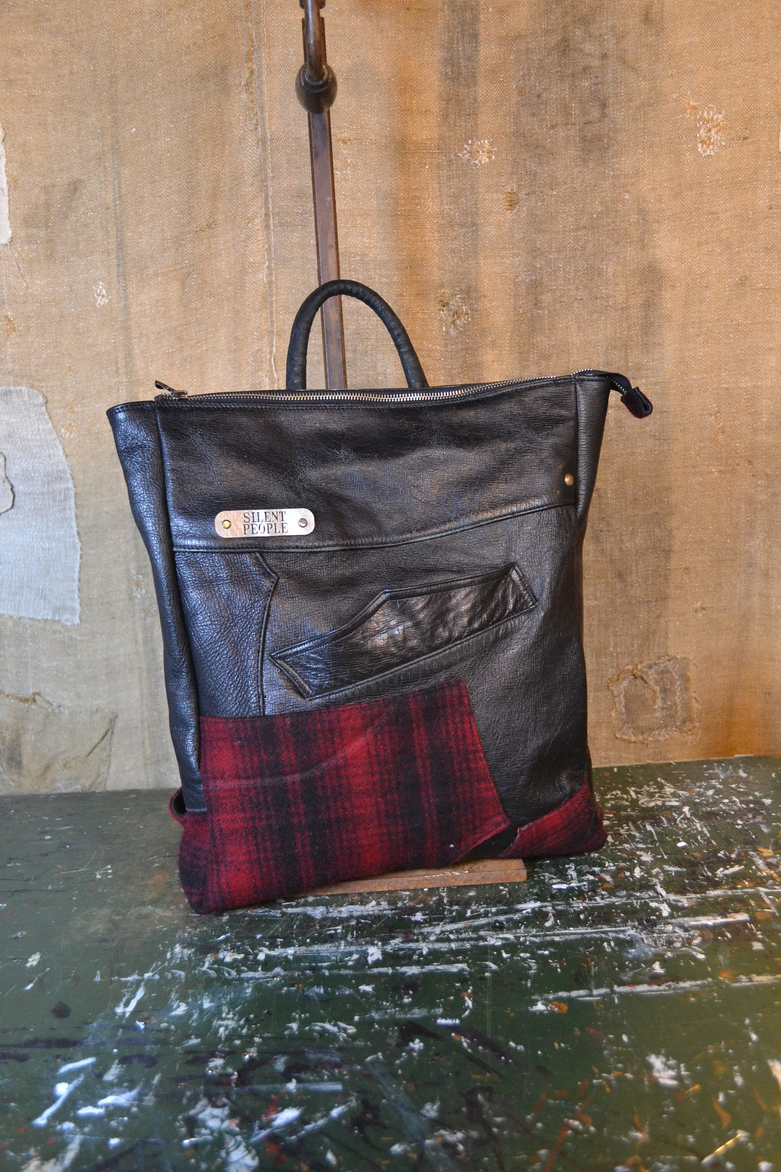 UPCYCLED BACKPACK // Vintage recycle backpack // Hand made in Etsy