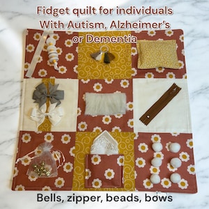 Fidget sensory blanket for Dementia, Alzheimer’s, Autism and individuals with Asperger’s
