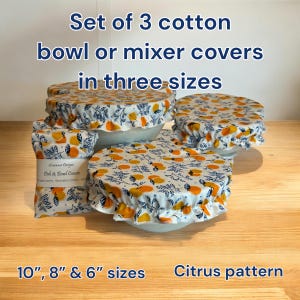 Reusable Cotton Bowl Covers: Eco-Friendly Kitchen Set of 3