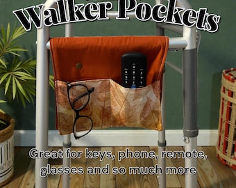 3 Pocket small Walker bag with lead patterns senior mobility accessory