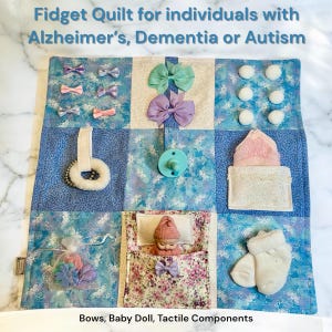 Fidget sensory blanket for Dementia, Alzheimer’s, Autism and individuals with Asperger’s