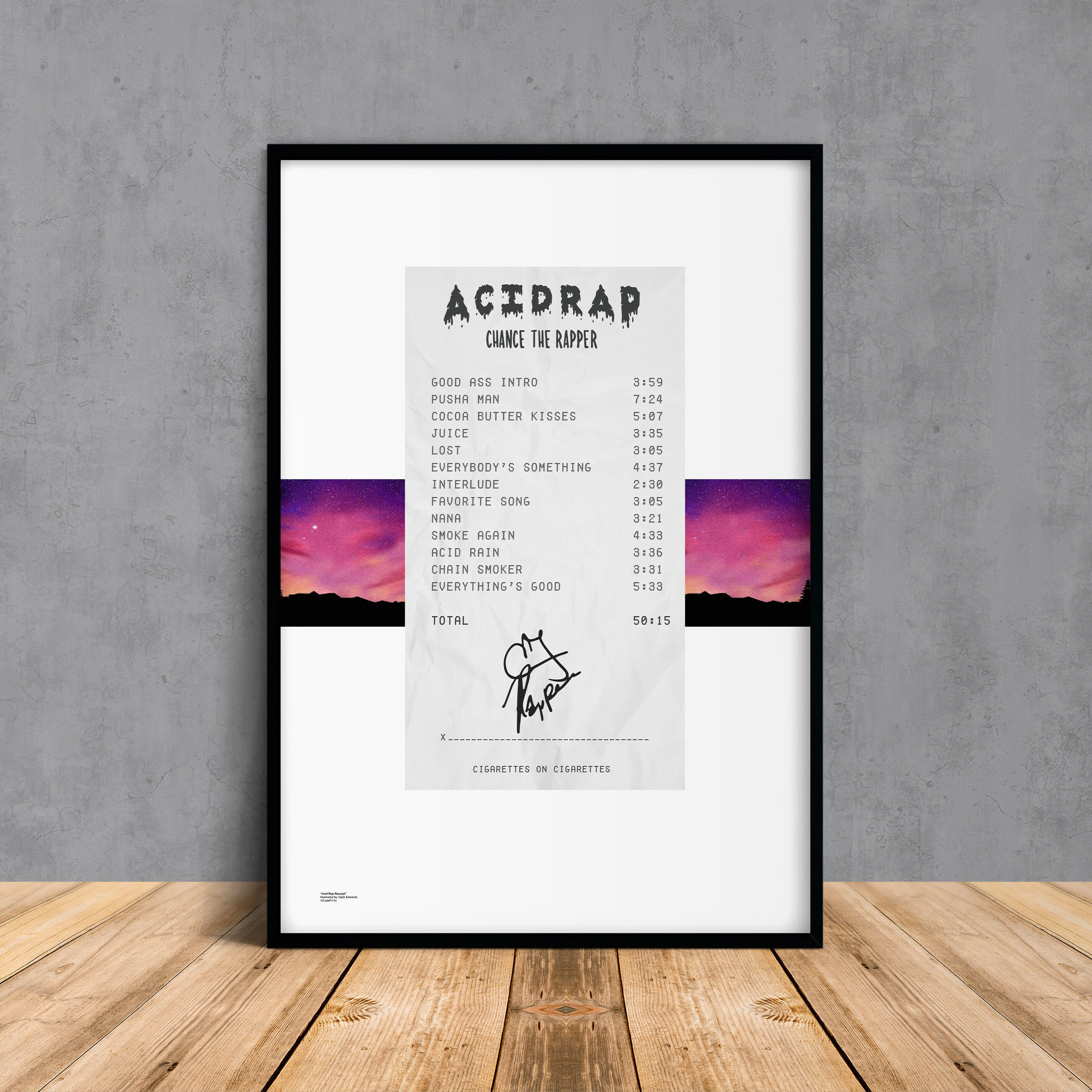 Acid Rap Album Receipt Poster Print // Chance the Rapper | Etsy Acid Rap Album Receipt Poster Print // Chance the Rapper | Etsy