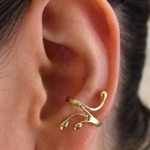 Droplets earcuff silver (gold plated), 210G