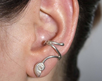 Earcuff with snail motif in silver 925, 218S