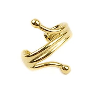 Creole / earcuff, silver (gold plated), handmade, 203G