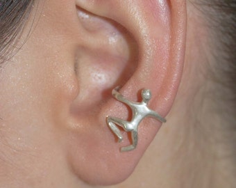 Creole earcuff model 'man in the ear', silver 925, 222S