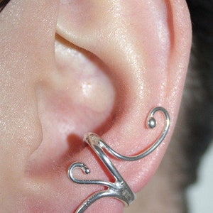 Creole / earcuff, silver, handmade, 209S