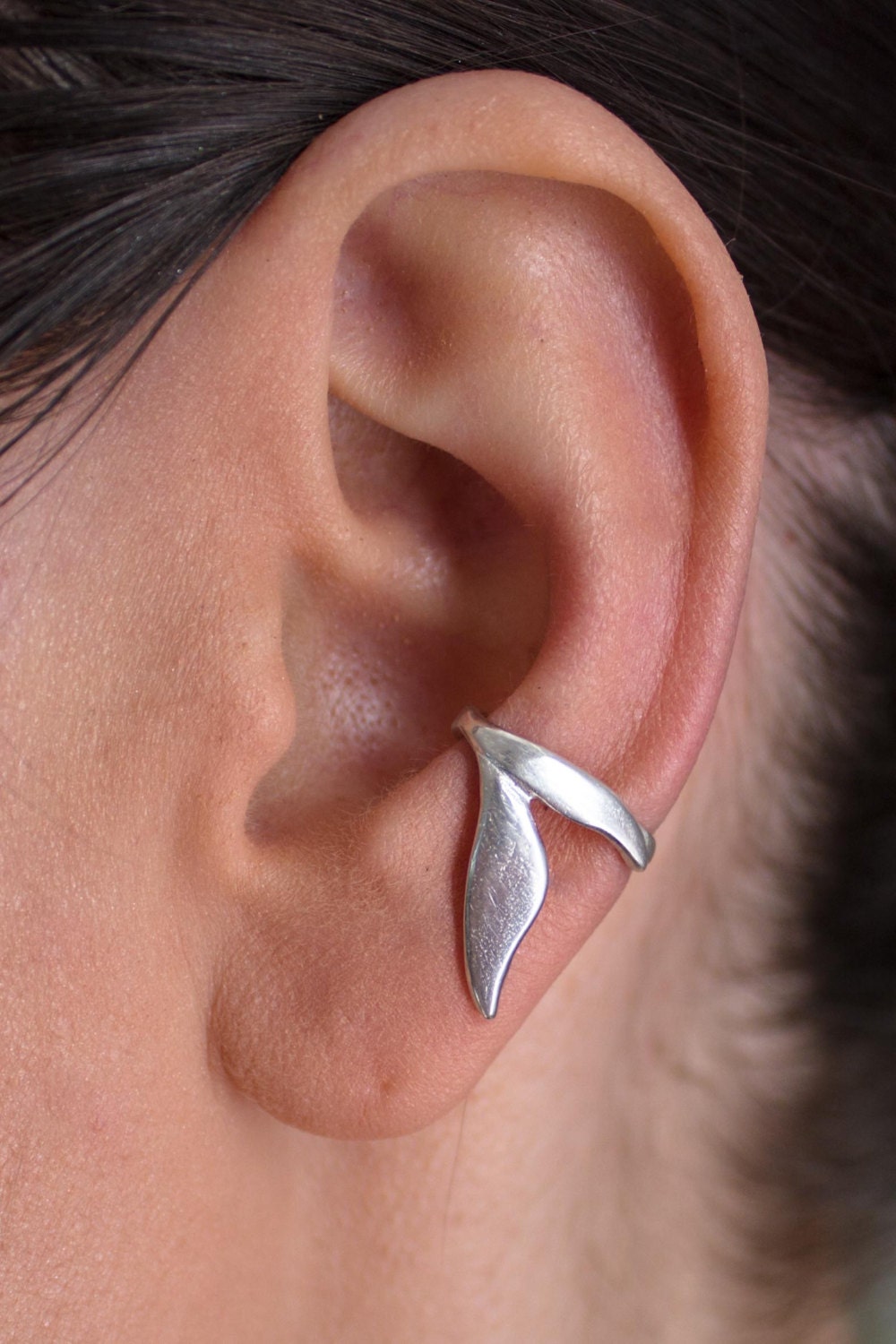 Drachensilber Ohrklemme Kletterer - 925er Silber Ohrschmuck Ohne Ohrloch