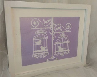 handmade bird cages paper cut