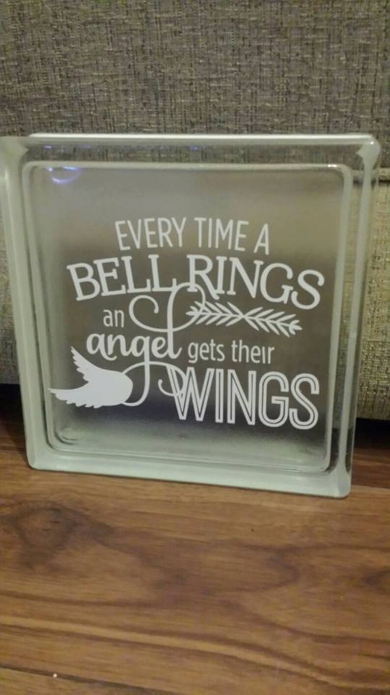 Glass Block With Vinyl Quote Etsy Canada