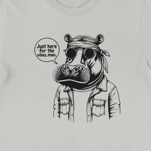 Hippie Hippopotamus Shirt , Unisex, Animal Lover Shirt, Funny Animal T-shirt, Gifts For Him, Gifts for Her