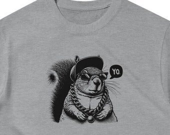 Ekorre med bling-tröja, unisex, djurälskare-tröja, rolig djur-t-shirt, presenter till honom, presenter till henne