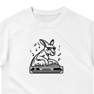 Kangaroo DJ Party Tee ,Unisex, Animal Lover Shirt, Funny Animal T-shirt, Gifts For Him, Gifts for Her