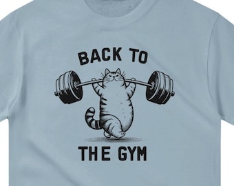 Cat Pumping Iron Shirt, Animal Lover Shirt, Gifts For Him, Cat Gifts, Cute Animal shirt, Cool Animal T Shirt, Gifts For Her