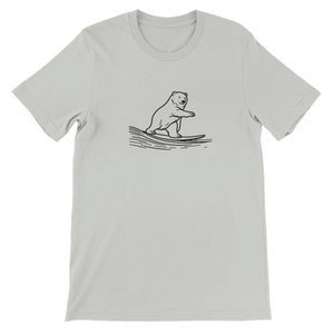Polar Bear Cub Surfing Shirt , Unisex, Animal Lover Shirt, Funny Animal T-shirt, Gifts For Him, Gifts for Her
