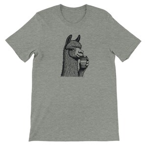 Alpaca Coffee Lover Tee , Unisex, Animal Lover Shirt, Funny Animal T-shirt, Gifts For Him, Gifts for Her Athletic Heather