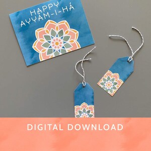 Digital Download PDF File / Baha'i / Bahai Greeting Cards / Happy Ayyam-i-Ha image 1