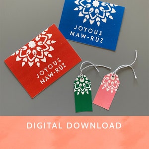 Digital Download - PDF File / Baha&#39;i / Greeting Cards / Joyous Naw-Ruz