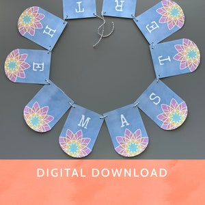Digital Download - PDF File / Baha&#39;i / Bahai / Multicolor Banner/ The Master / Day of the Covenant